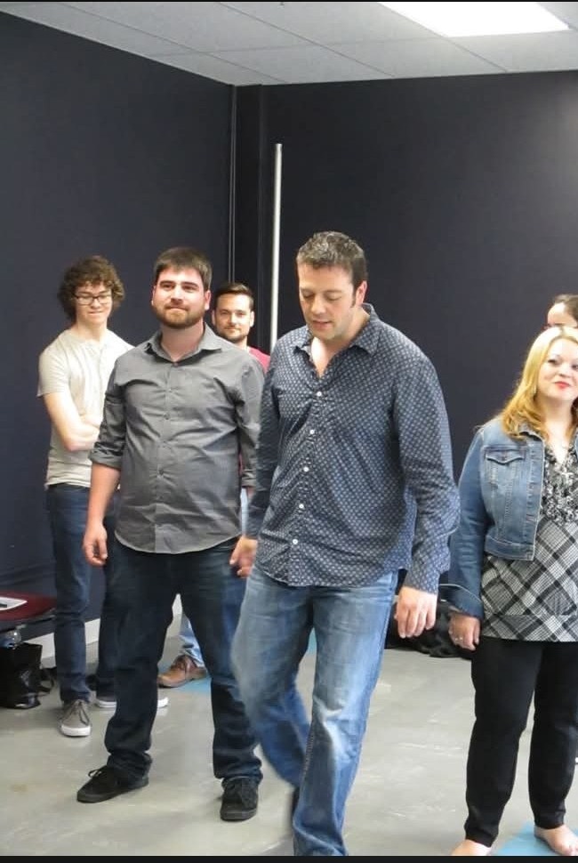 Les finalistes du 47e Gala de la chanson de Caraquet en atelier, en mai 2015 — Cindy Roy à droite, en veste de jeans
